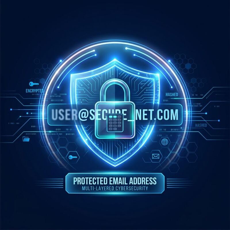 Email address protected by lock and shield
