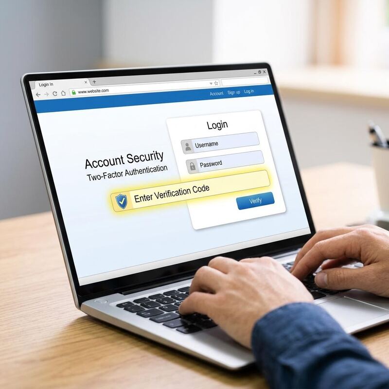Secure login with verification code