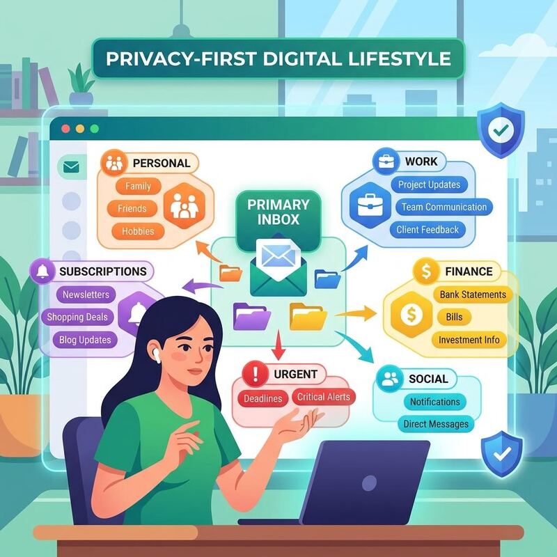 Strategic multi-email privacy workflow